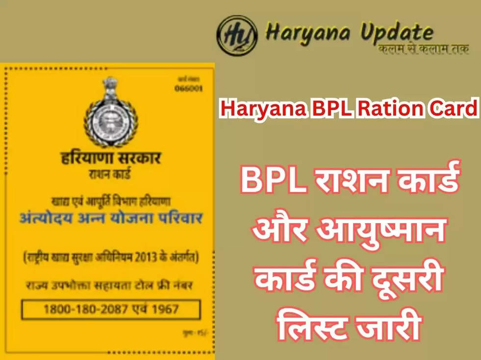 Haryana BPL Ration Card