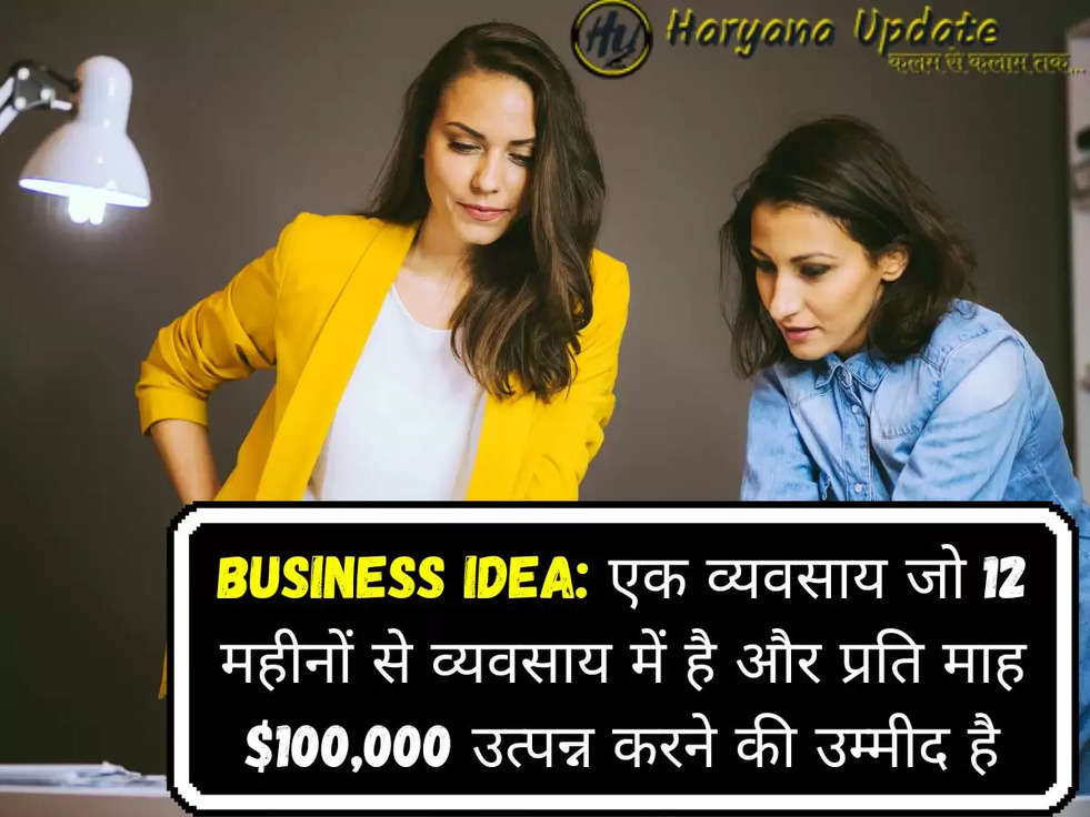 Business Idea: एक व्यवसाय जो 12 महीनों से व्यवसाय में है और प्रति माह $100,000 उत्पन्न करने की उम्मीद है