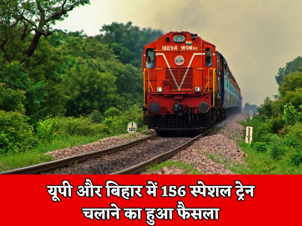 यूपी और बिहार में 156 स्पेशल ट्रेन चलाने का हुआ फैसला
