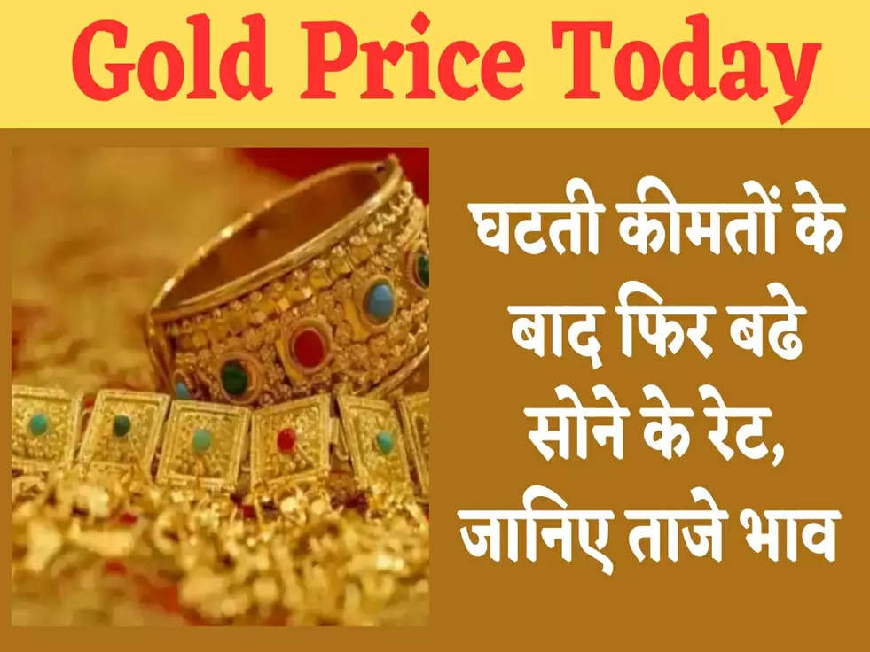 Gold Price Today: घटती कीमतों के बाद फिर बढे सोने के रेट, जानिए ताजे भाव 