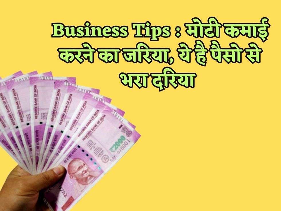 Business Tips : मोटी कमाई करने का जरिया, ये है पैसो से भरा दरिया 