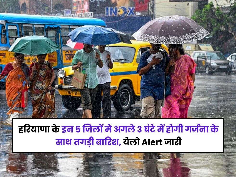 Haryana Weather News: हरियाणा में इस दिन होगी जोरदार बारिश, IMD ने इन 33 शहरों को दी चेतावनी, मूसलाधार बारिश का येलो Alert जारी