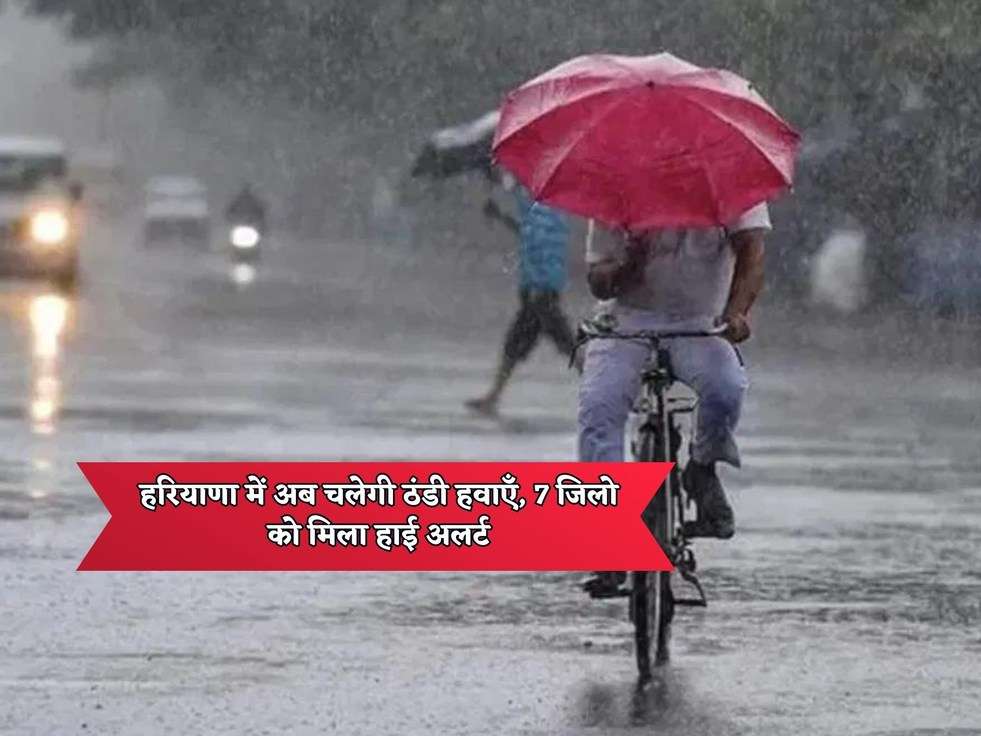 Haryana Weather : हरियाणा में अब चलेगी ठंडी हवाएँ, 7 जिलो को मिला हाई अलर्ट 