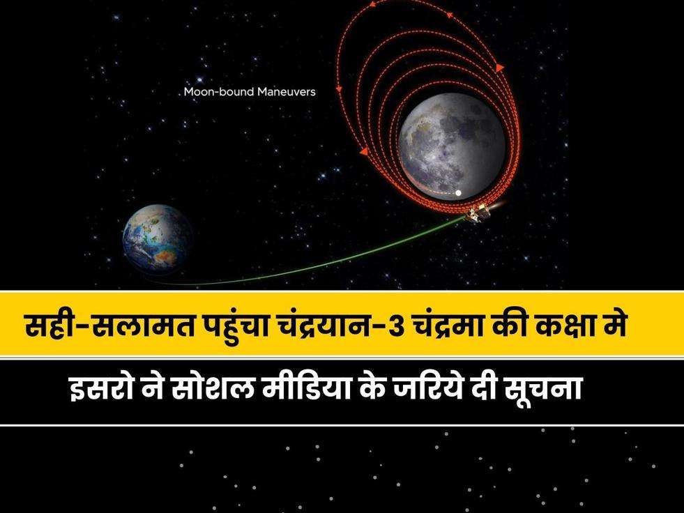 Chandrayaan-3: सही-सलामत पहुंचा चंद्रयान-3 चंद्रमा की कक्षा मे, इसरो ने सोशल मीडिया के जरिये दी सूचना