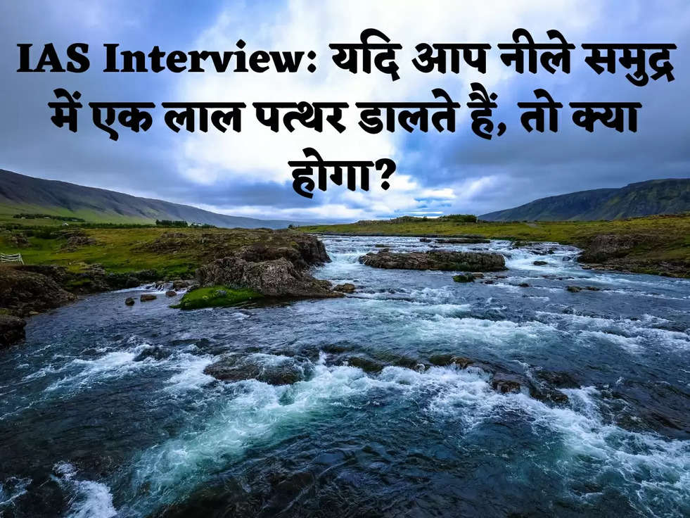 IAS Interview: यदि आप नीले समुद्र में एक लाल पत्थर डालते हैं, तो क्या होगा?