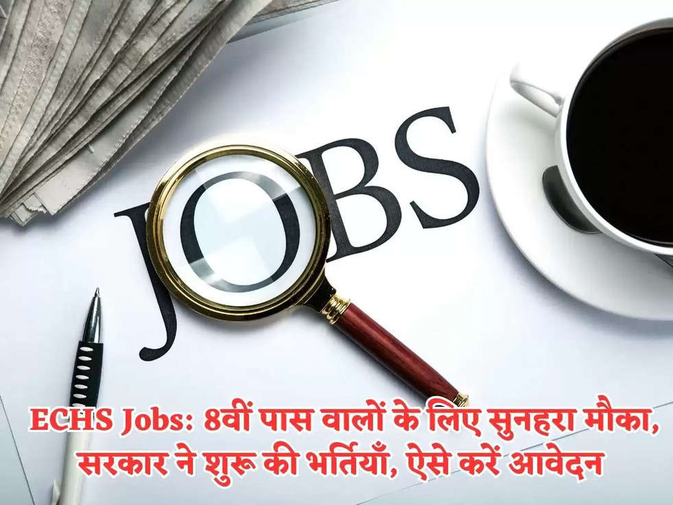 ECHS Jobs: 8वीं पास वालों के लिए सुनहरा मौका, सरकार ने शुरू की भर्तियाँ, ऐसे करें आवेदन 