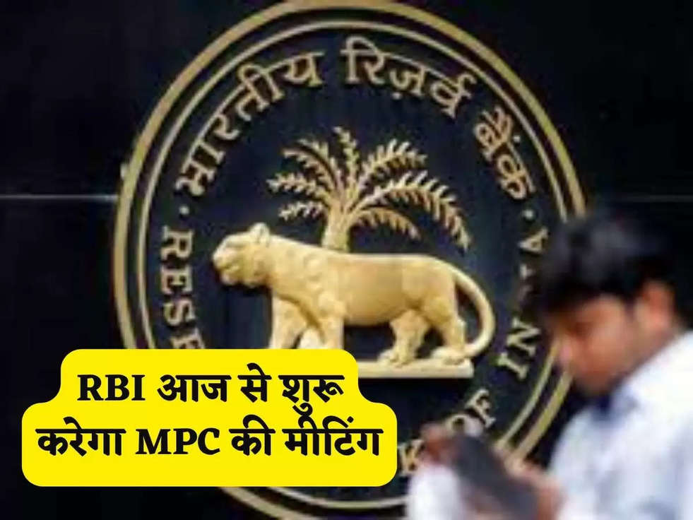 RBI आज से शुरू करेगा MPC की मीटिंग