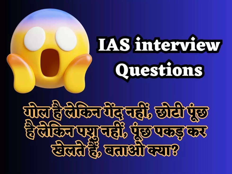 IAS Interview Questions: गोल है लेकिन गेंद नहीं, छोटी पूंछ है लेकिन पशु नहीं, पूंछ पकड़ कर खेलते हैं, बताओ क्या?