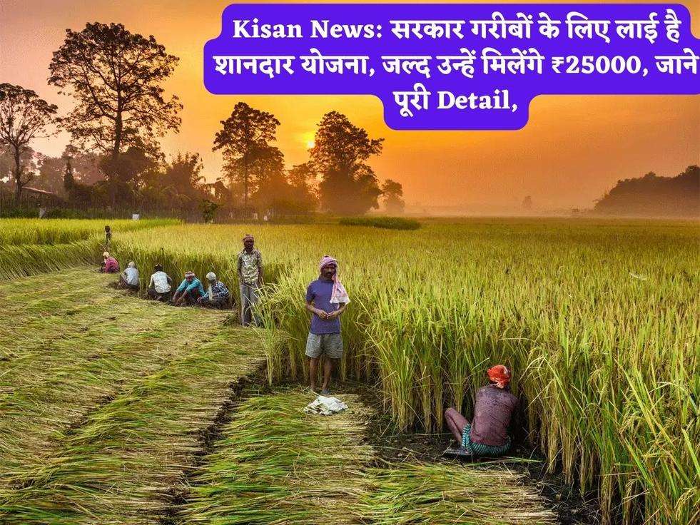 Kisan News: सरकार गरीबों के लिए लाई है शानदार योजना, जल्द उन्हें मिलेंगे ₹25000, जाने पूरी Detail,