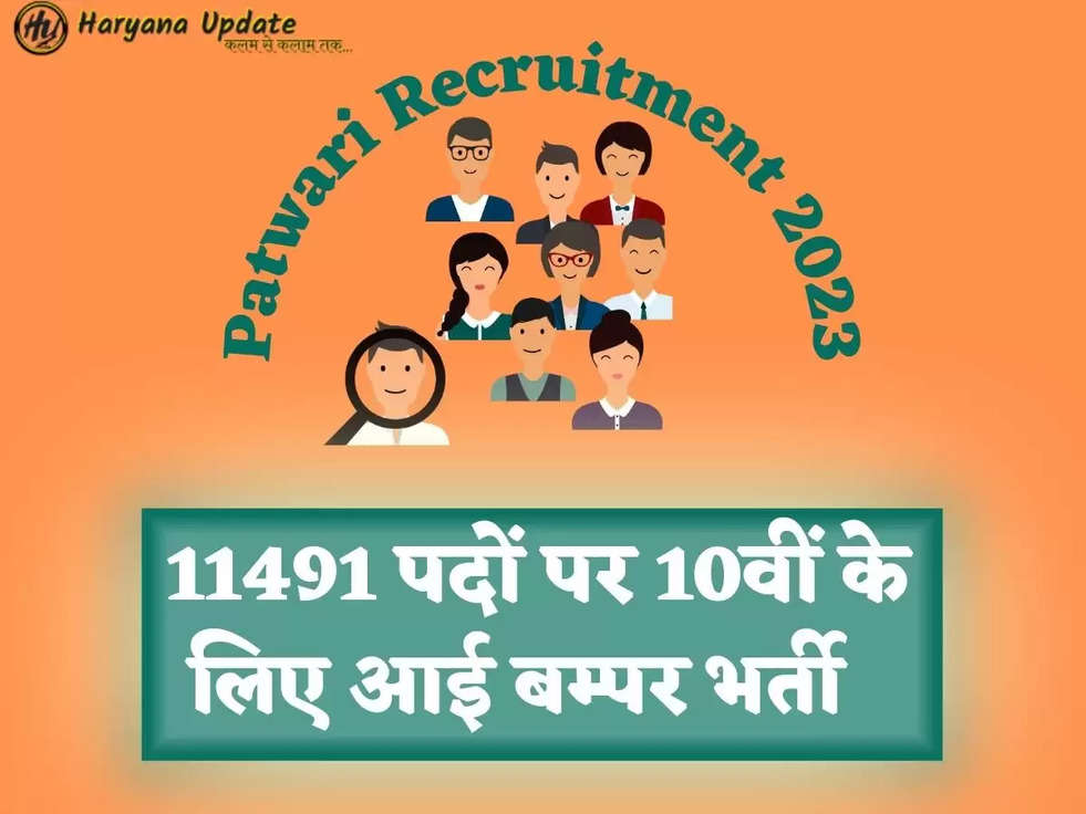 Patwari Recruitment 2023,11491 पदों पर 10वीं के लिए आई बम्पर भर्ती