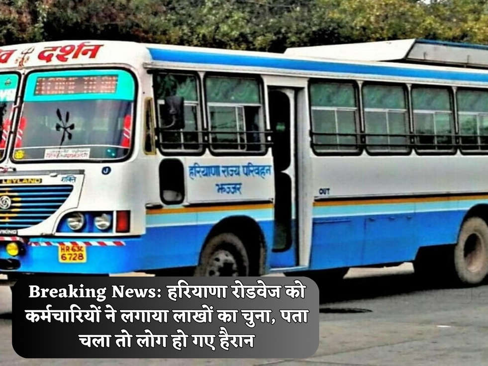 Breaking News: हरियाणा रोडवेज को कर्मचारियों ने लगाया लाखों का चुना, पता चला तो लोग हो गए हैरान