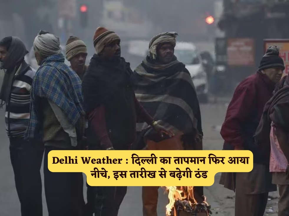 Delhi Weather : दिल्ली का तापमान फिर आया नीचे, इस तारीख से बढ़ेगी ठंड 