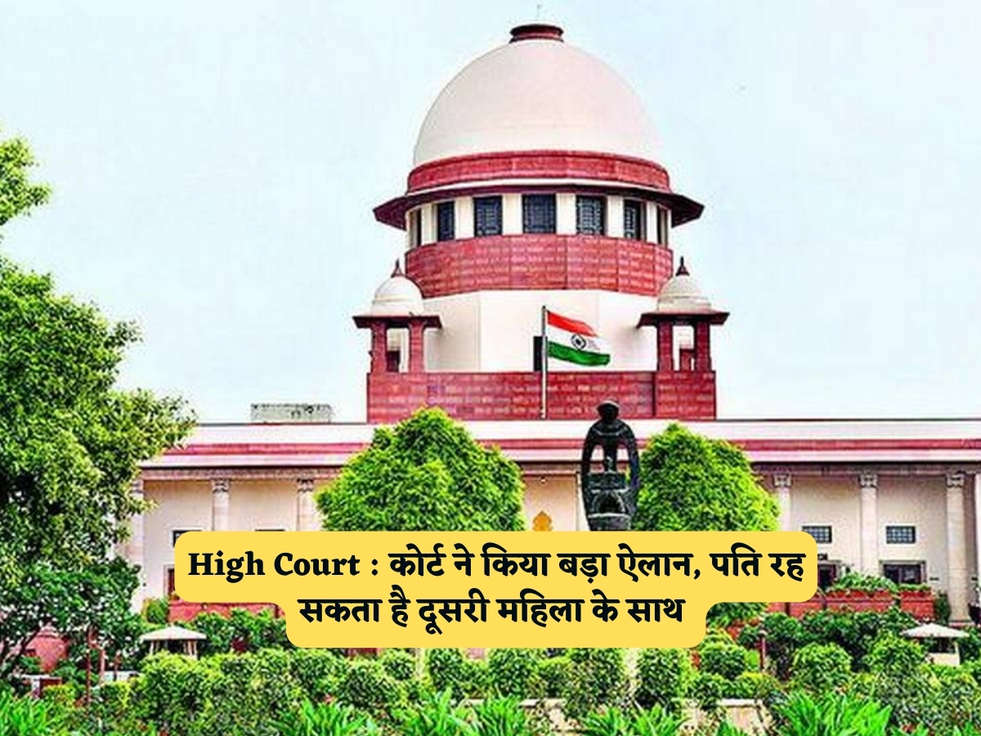 High Court : कोर्ट ने किया बड़ा ऐलान, पति रह सकता है दूसरी महिला के साथ 