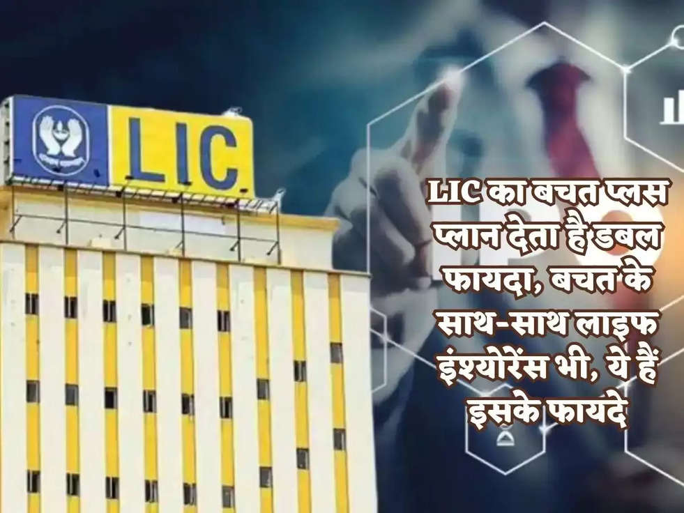 LIC का बचत प्लस प्लान देता है डबल फायदा, बचत के साथ-साथ लाइफ इंश्योरेंस भी, ये हैं इसके फायदे