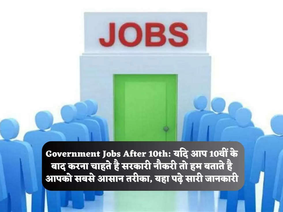 Government Jobs After 10th: यदि आप 10वीं के बाद करना चाहते है सरकारी नौकरी तो हम बताते है आपको सबसे आसान तरीका, यहा पढ़े सारी जानकारी