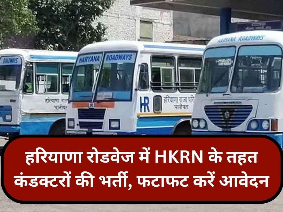 हरियाणा रोडवेज में HKRN के तहत कंडक्टरों की भर्ती, फटाफट करें आवेदन