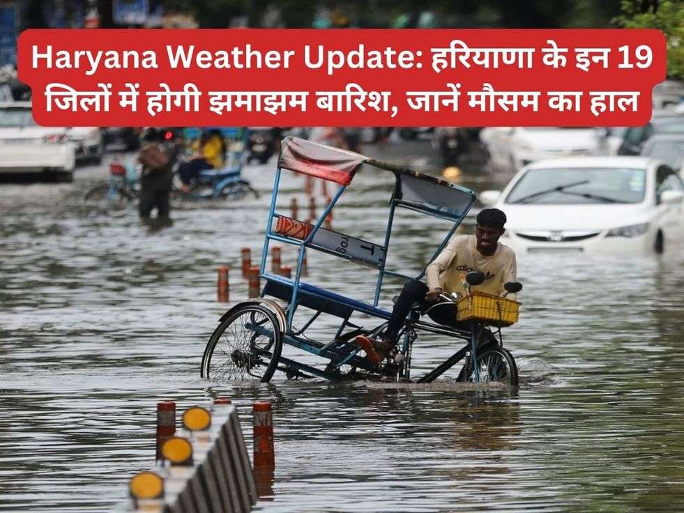 Haryana Weather Update: हरियाणा के इन 19 जिलों में होगी झमाझम बारिश, जानें मौसम का हाल