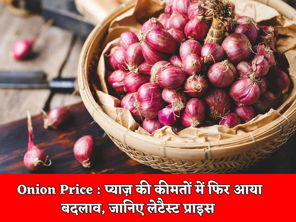 Onion Price : प्याज़ की कीमतों में फिर आया बदलाव, जानिए लेटैस्ट प्राइस 