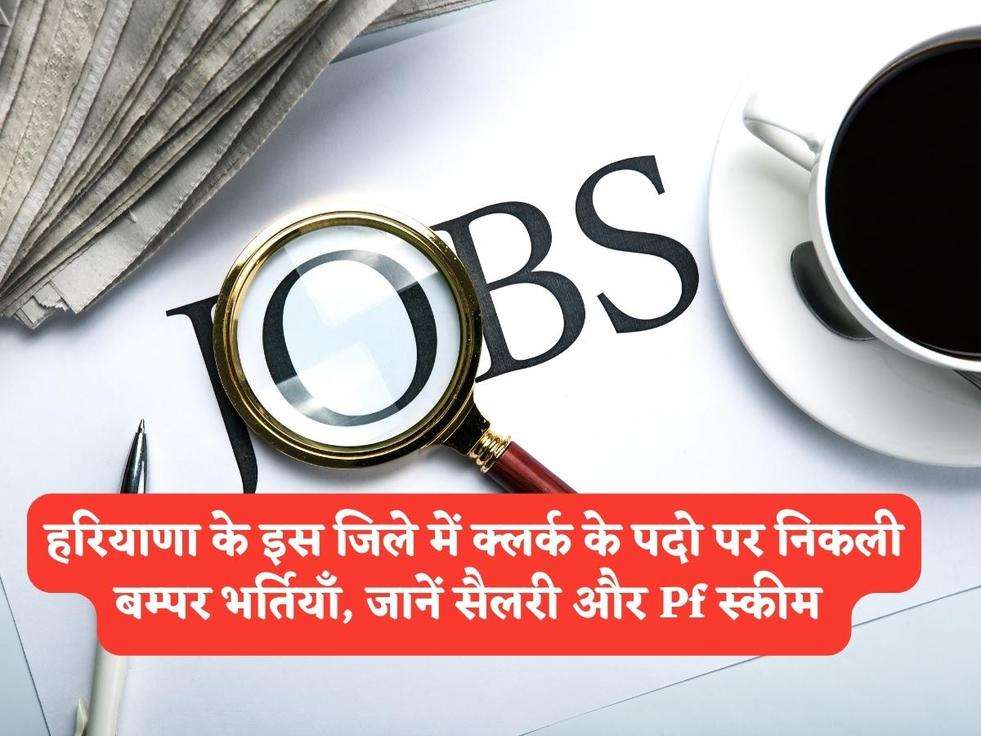 Haryana Jobs : हरियाणा के इस जिले में क्लर्क के पदो पर निकली बम्पर भर्तियाँ, जानें सैलरी और Pf स्कीम 