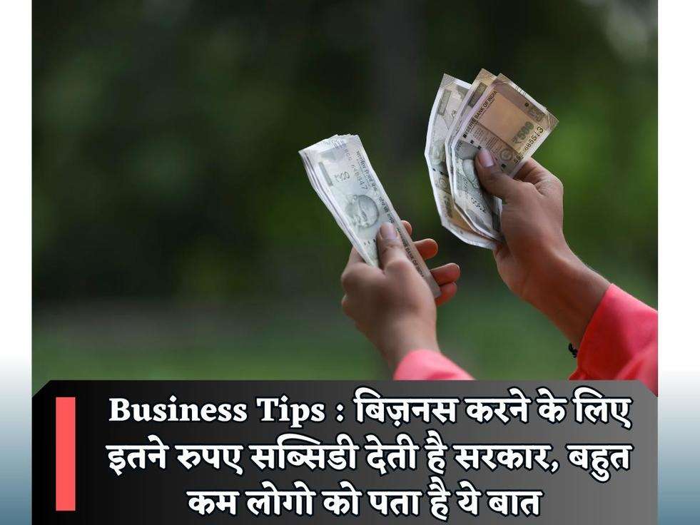 Business Tips : बिज़नस करने के लिए इतने रुपए सब्सिडी देती है सरकार, बहुत कम लोगो को पता है ये बात 