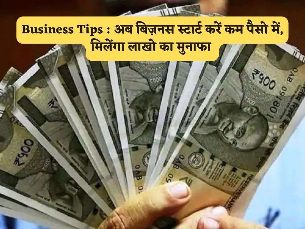 Business Tips : अब बिज़नस स्टार्ट करें कम पैसो में, मिलेंगा लाखो का मुनाफा 