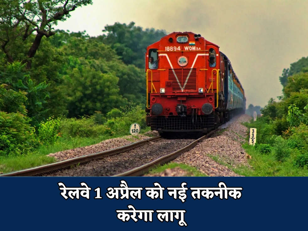 रेलवे 1 अप्रैल को नई तकनीक करेगा लागू