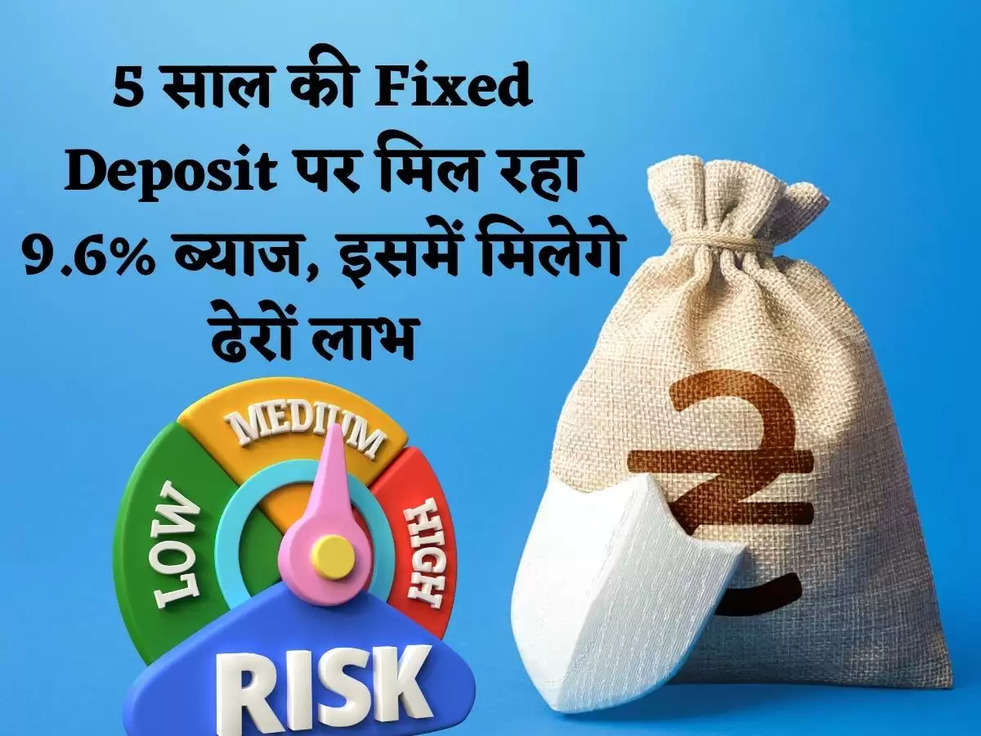 5 साल की Fixed Deposit पर मिल रहा 9.6% ब्याज, इसमें मिलेगे ढेरों लाभ 