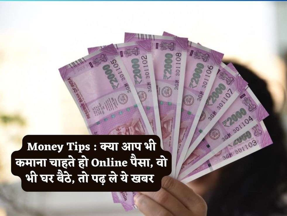 Money Tips : क्या आप भी कमाना चाहते हो Online पैसा, वो भी घर बैठे, तो पढ़ ले ये खबर 