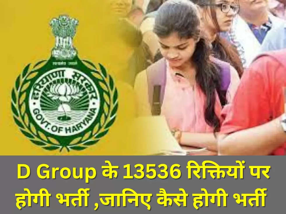 D Group के 13536  रिक्तियों पर होगी भर्ती ,जानिए कैसे होगी भर्ती 