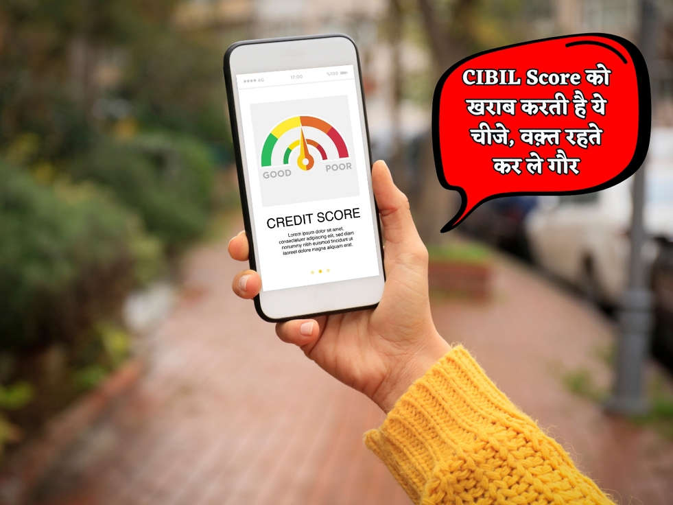 CIBIL Score को खराब करती है ये चीजे, वक़्त रहते कर ले गौर 