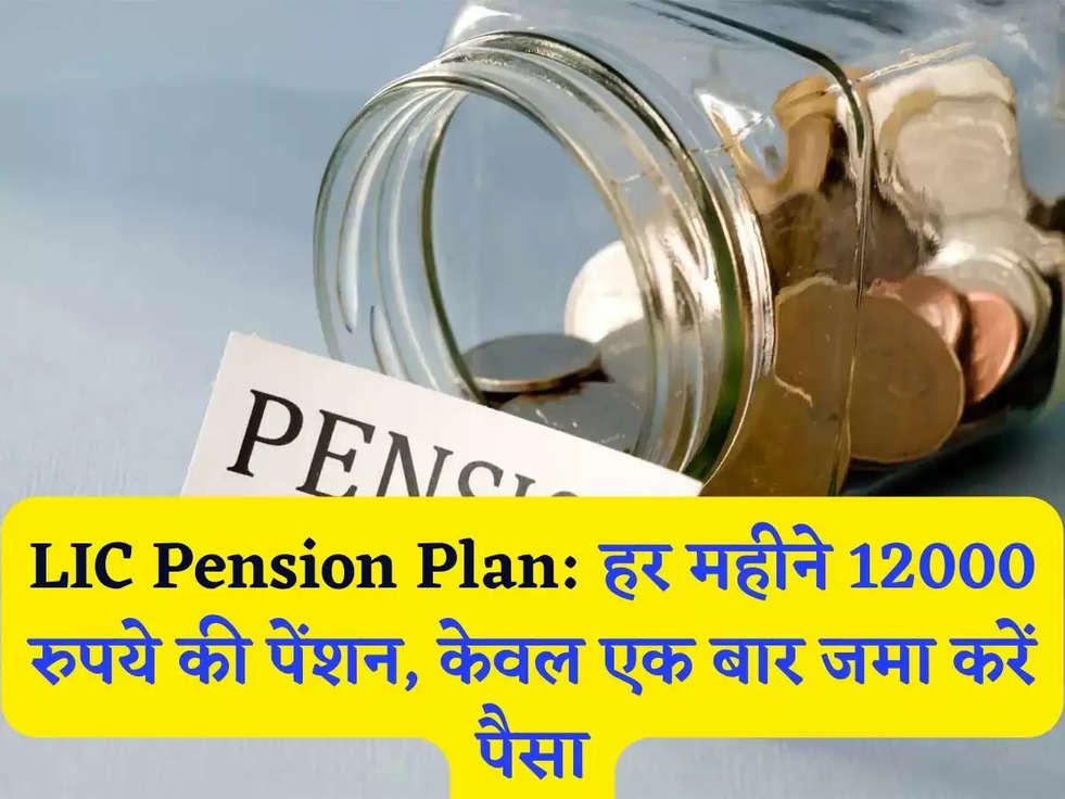 LIC Pension Plan: हर महीने 12000 रुपये की पेंशन, केवल एक बार जमा करें पैसा