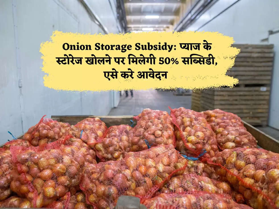 Onion Storage Subsidy: प्याज के स्टोरेज खोलने पर मिलेगी 50% सब्सिडी, एसे करे आवेदन 