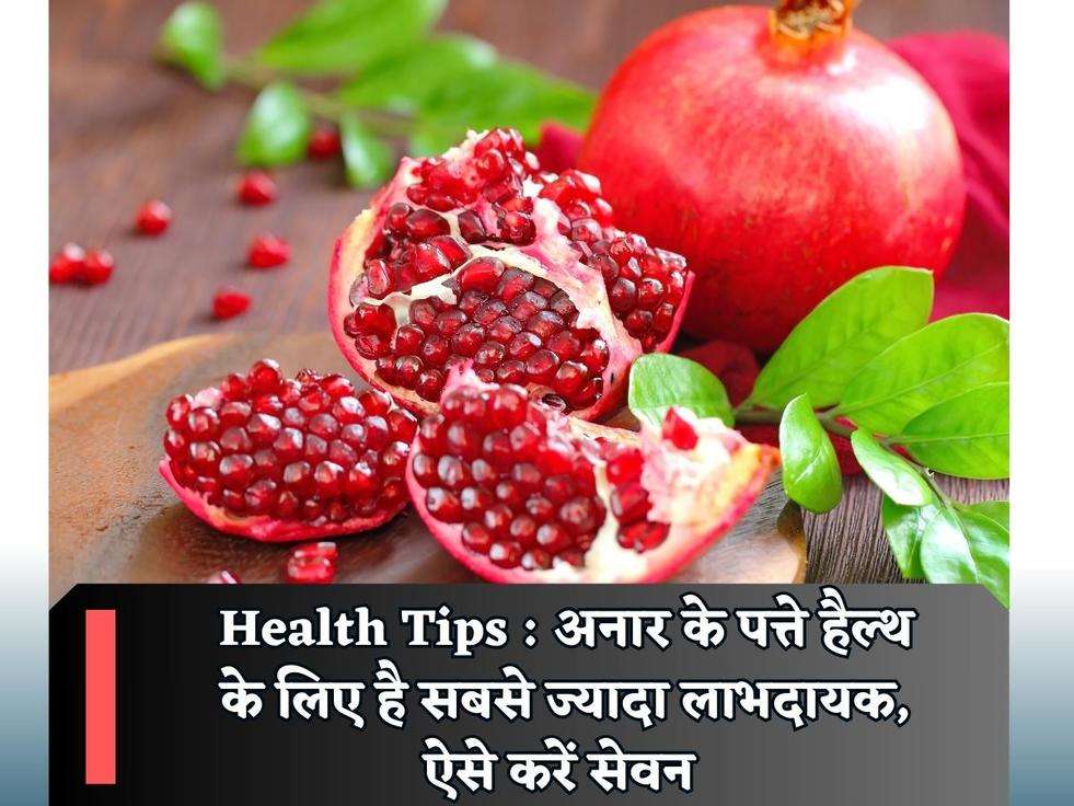 Health Tips : अनार के पत्ते हैल्थ के लिए है सबसे ज्यादा लाभदायक, ऐसे करें सेवन 