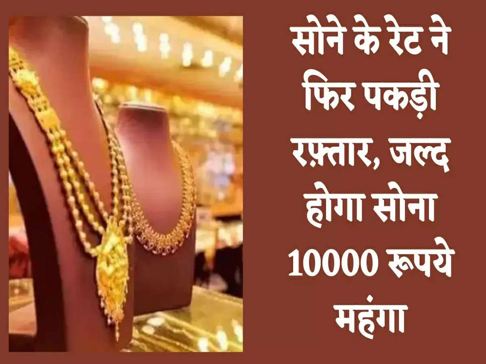 Gold Price:सोने के रेट ने फिर पकड़ी रफ़्तार, जल्द होगा सोना 10000 रूपये महंगा