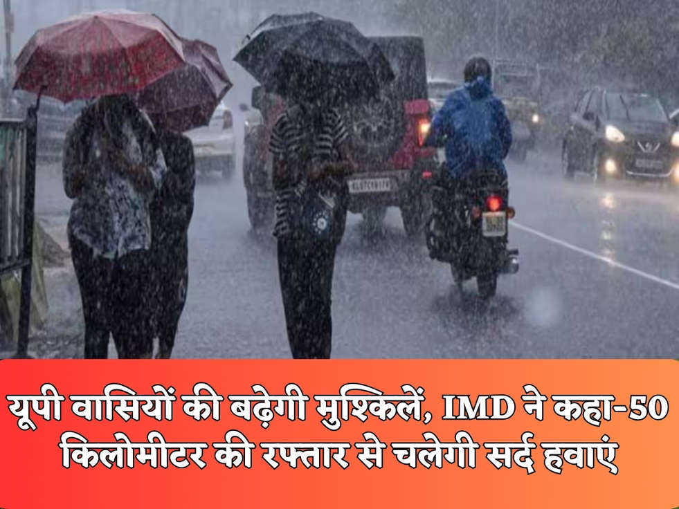 यूपी वासियों की बढ़ेगी मुश्किलें, IMD ने कहा-50 किलोमीटर की रफ्तार से चलेगी सर्द हवाएं