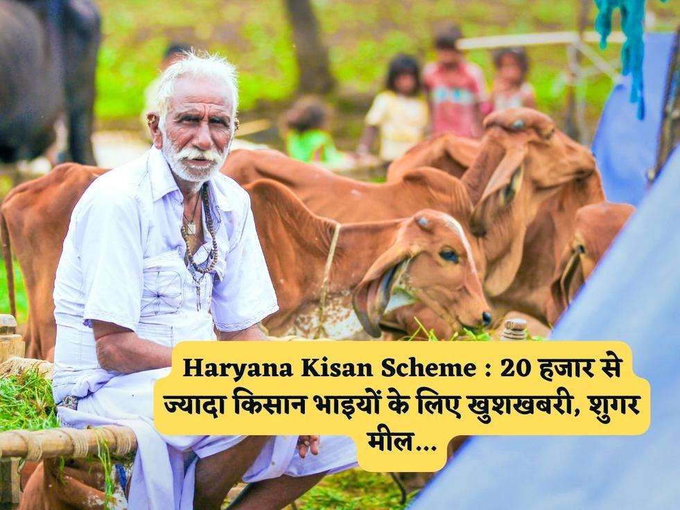 Haryana Kisan Scheme : 20 हजार से ज्यादा किसान भाइयों के लिए खुशखबरी, शुगर मील...