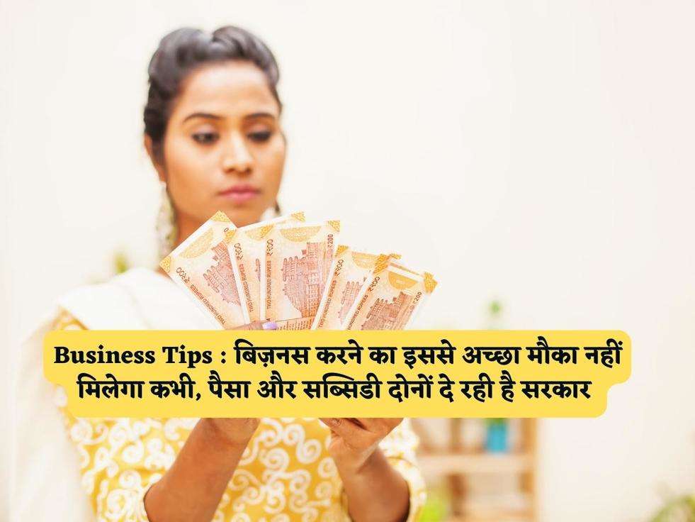 Business Tips : बिज़नस करने का इससे अच्छा मौका नहीं मिलेगा कभी, पैसा और सब्सिडी दोनों दे रही है सरकार 