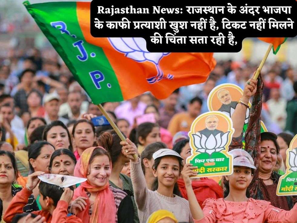 Rajasthan News: राजस्थान के अंदर भाजपा के काफी प्रत्याशी खुश नहीं है, टिकट नहीं मिलने की चिंता सता रही है,