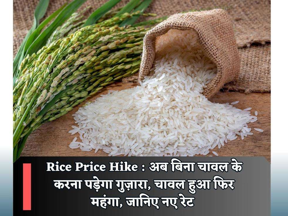 Rice Price Hike : अब बिना चावल के करना पड़ेगा गुज़ारा, चावल हुआ फिर महंगा, जानिए नए रेट 