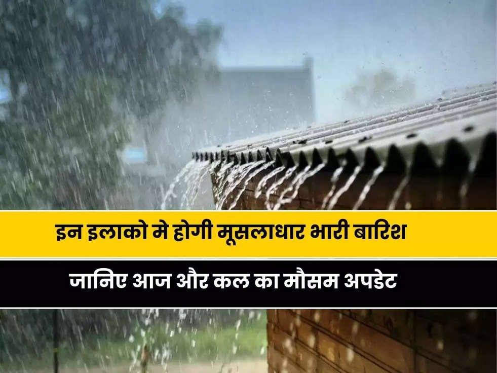 Today Weather Update: IMD ने मानसून का अलर्ट किया जारी, इन इलाको मे होगी मूसलाधार भारी बारिश, जानिए आज और कल का मौसम अपडेट