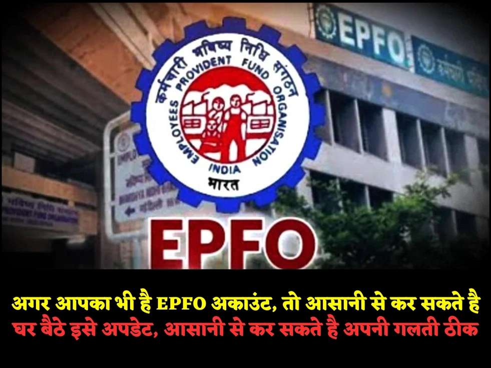 अगर आपका भी है EPFO अकाउंट, तो आसानी से कर सकते है घर बैठे इसे अपडेट, आसानी से कर सकते है अपनी गलती ठीक