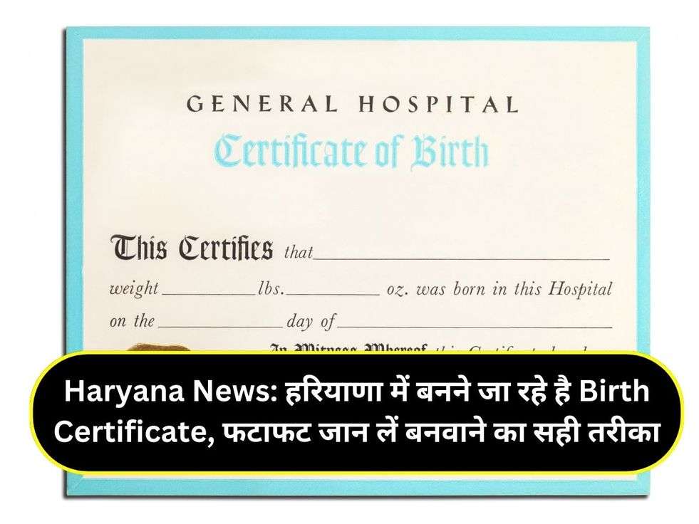 Haryana News: हरियाणा में बनने जा रहे है Birth Certificate, फटाफट जान लें बनवाने का सही तरीका