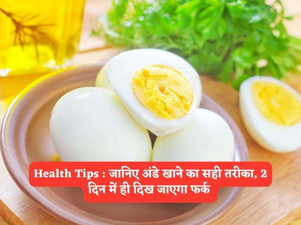 Health Tips : जानिए अंडे खाने का सही तरीका, 2 दिन में ही दिख जाएगा फर्क 