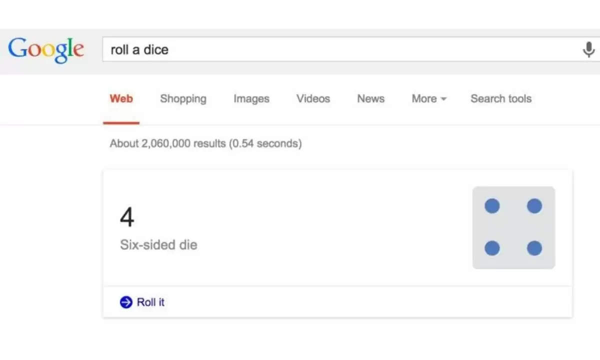 roll a dice google