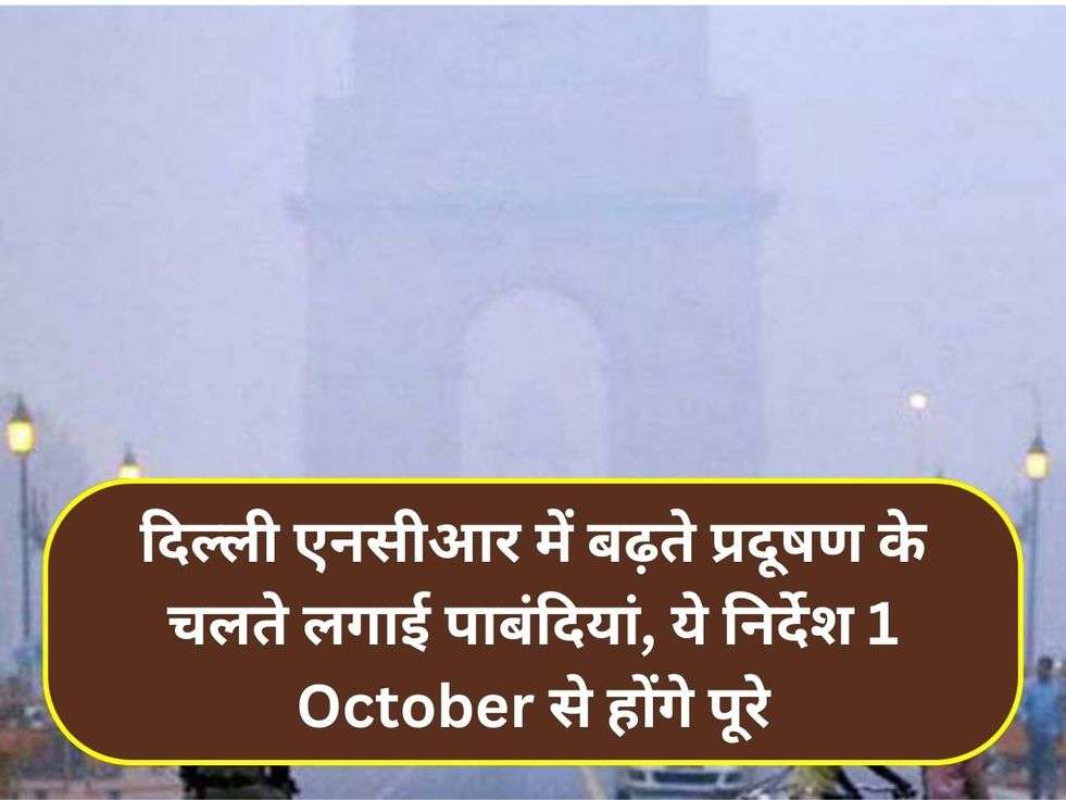 दिल्ली एनसीआर में बढ़ते प्रदूषण के चलते लगाई पाबंदियां, ये निर्देश 1 October से होंगे पूरे