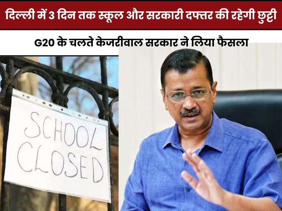 दिल्ली जी20 शिखर सम्मेलन, दिल्ली में जी20 शिखर सम्मेलन,दिल्ली मे 3 दिन तक स्कूल बंद,