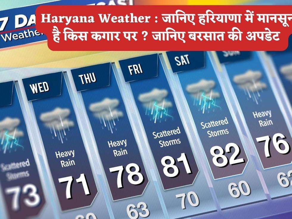 Haryana Weather : जानिए हरियाणा में मानसून है किस कगार पर ? जानिए बरसात की अपडेट 